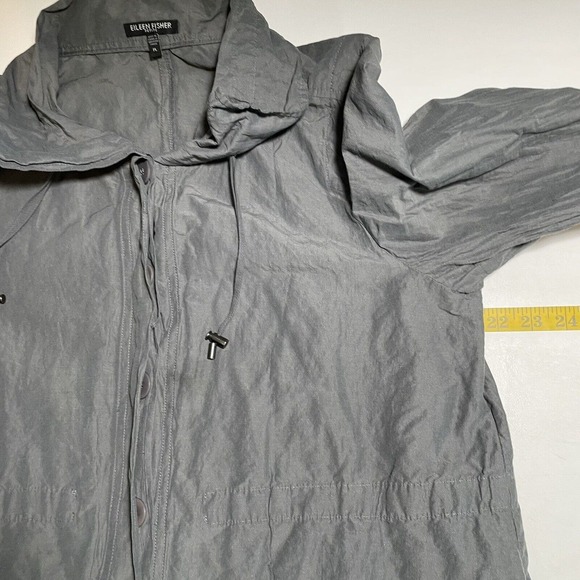 EILEEN FISHER Cinched Waist Utility Jacket in Gray - Picture 5 of 16